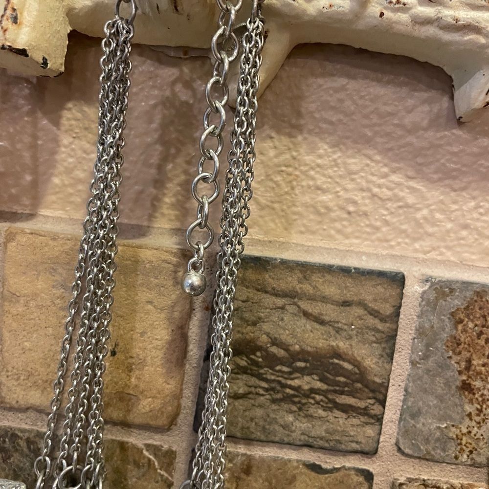 Lane Bryant and Chico’s Silver and Pink Coral Beaded Necklaces - Picture 4 of 12